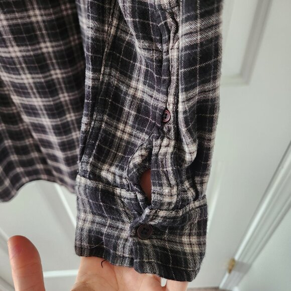 BDG Urban Outfitters Black White Plaid Long Sleeve Shirt Dress - Size M - Picture 10 of 10